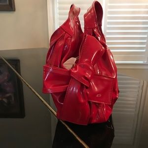 Valentino red patent handbag